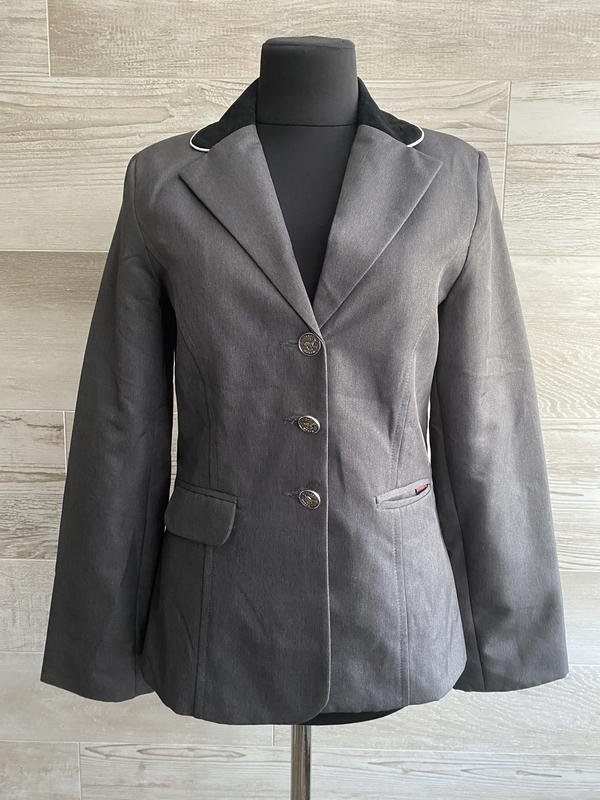 Femme Red Horse Veste d'Équitation Grise Polyester
