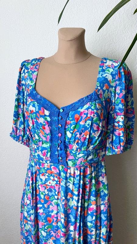 Damen Monsoon Kleid Marineblau  L