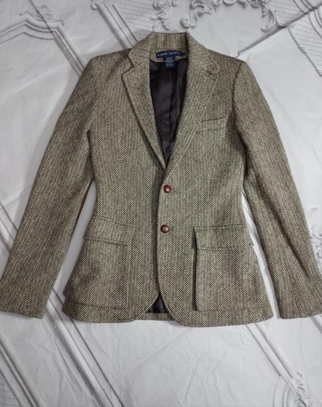 Damen Ralph Lauren Sakko Beige Wolle S