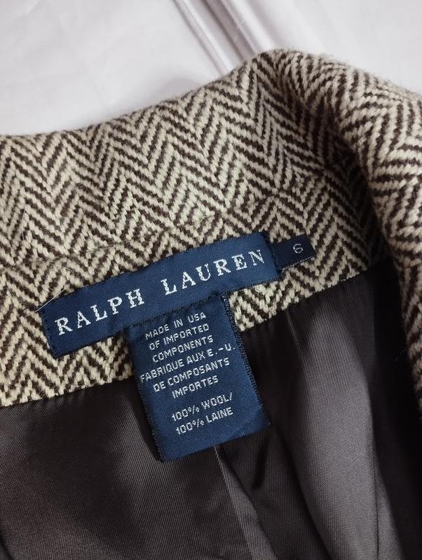 Damen Ralph Lauren Sakko Beige Wolle S