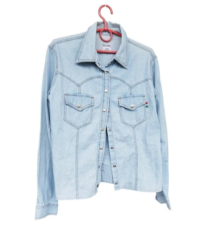 Women Moschino Jeans Shirt Blue Denim L