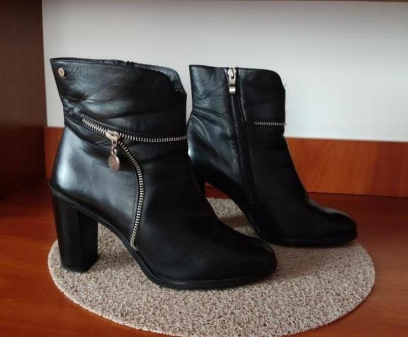 Damen VENEZIA Stiefeletten Schwarz Leder 39