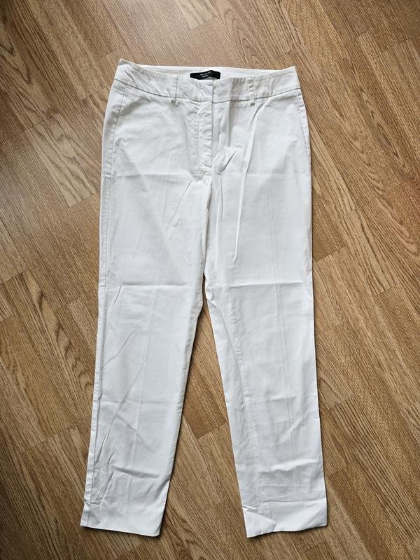 Femme Weekend Max Mara Pantalons Blanc Coton XS