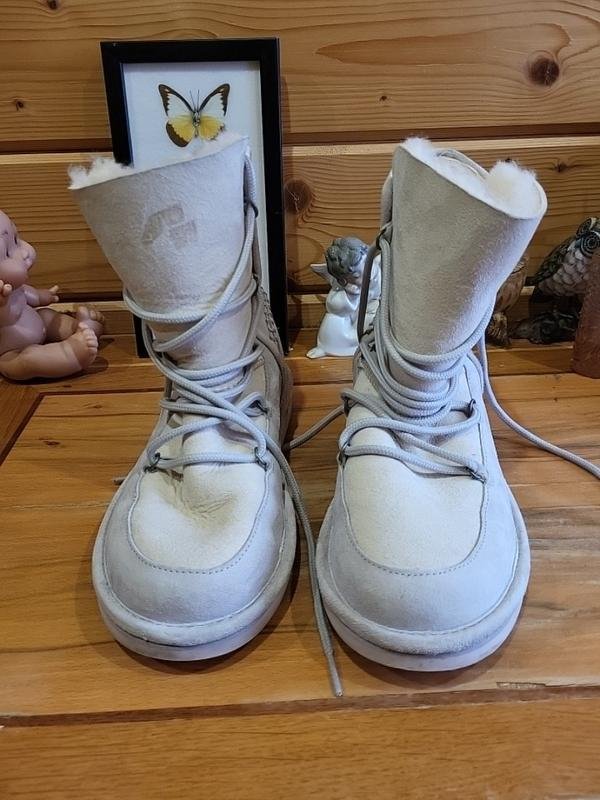 Damen UGG Stiefel Beige Wildleder 38