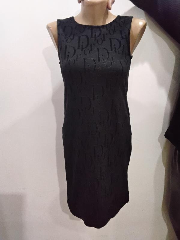 Women Christian Dior Dress Black Cotton 46