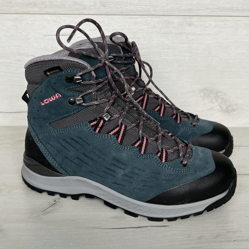 Damen Lowa Stiefel Navy Wildleder 37