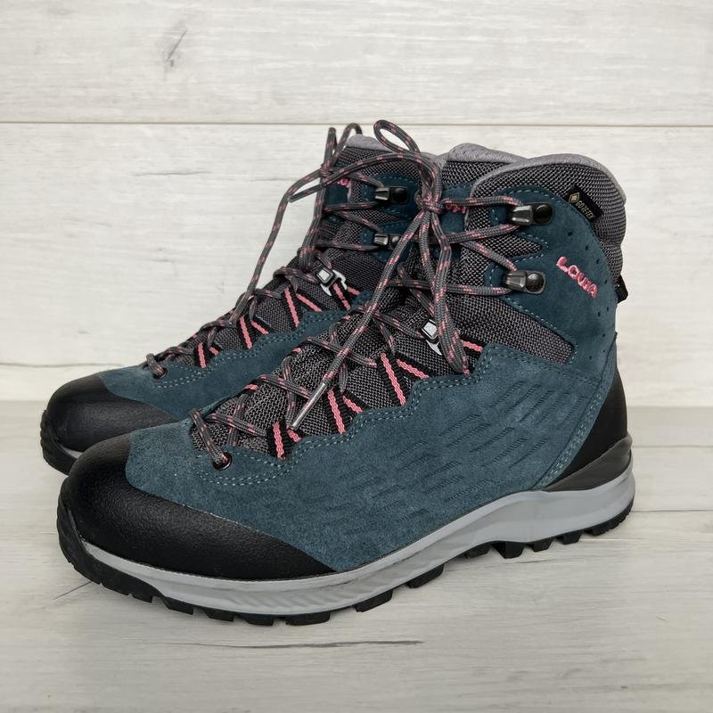 Damen Lowa Stiefel Navy Wildleder 37