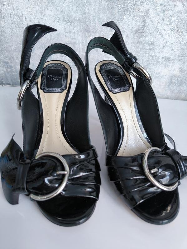 Donna Christian Dior Tacchi Nero Pelle 37