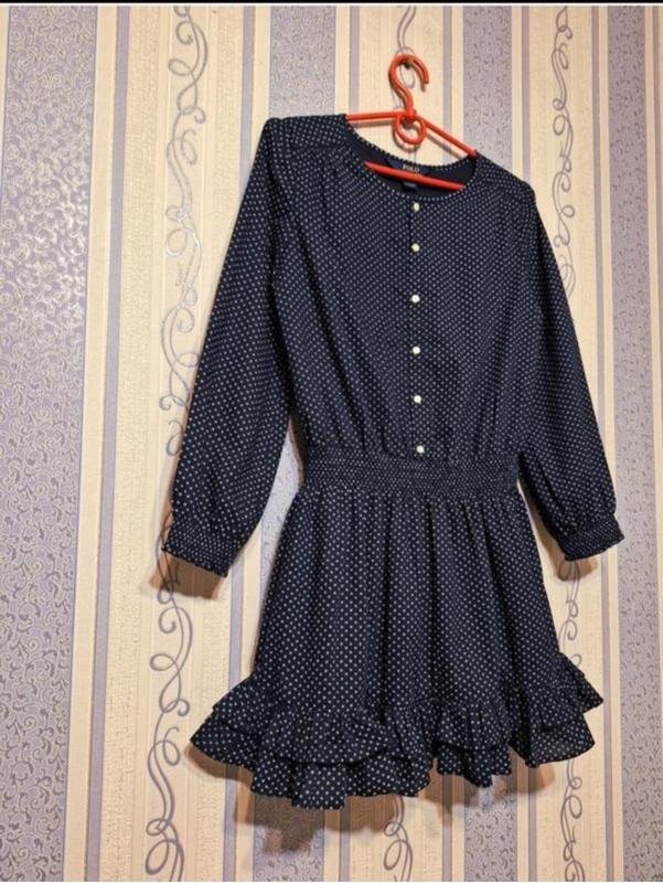 Femme Ralph Lauren Robe Bleu Marine Coton XS-S