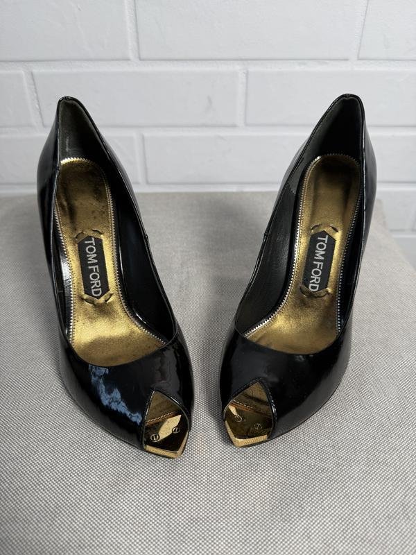 Donna Tom Ford Tacchi Neri Pelle Laccata 38