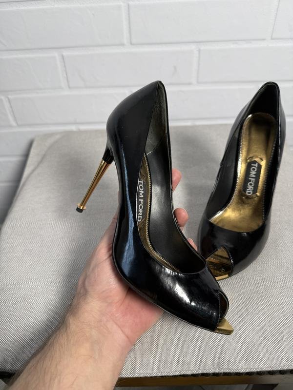 Donna Tom Ford Tacchi Neri Pelle Laccata 38