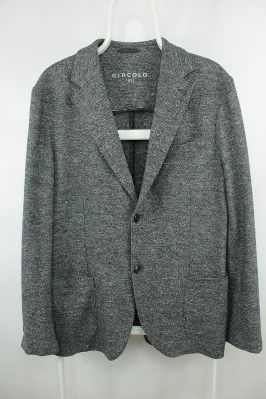 Мужской Circolo 1901 Пиджак Серый Шерсть Шелк L