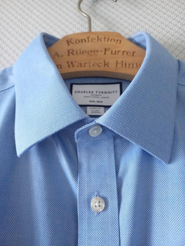Мужской Charles Tyrwhitt Рубашка Голубой Хлопок 50