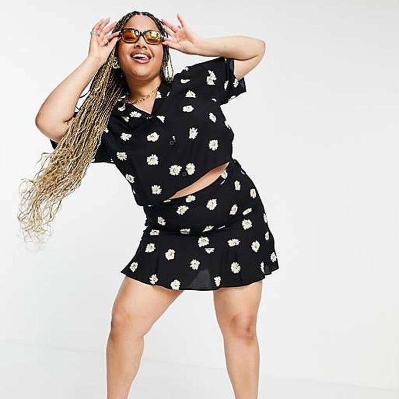 Женская ASOS DESIGN Юбка Чёрный Вискоза XXXL
