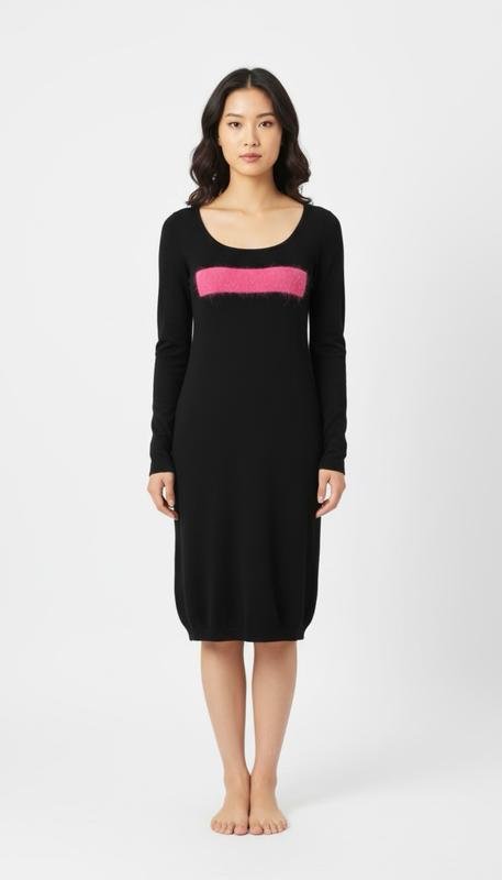 Donna Sonia Rykiel Abito Nero Lana S