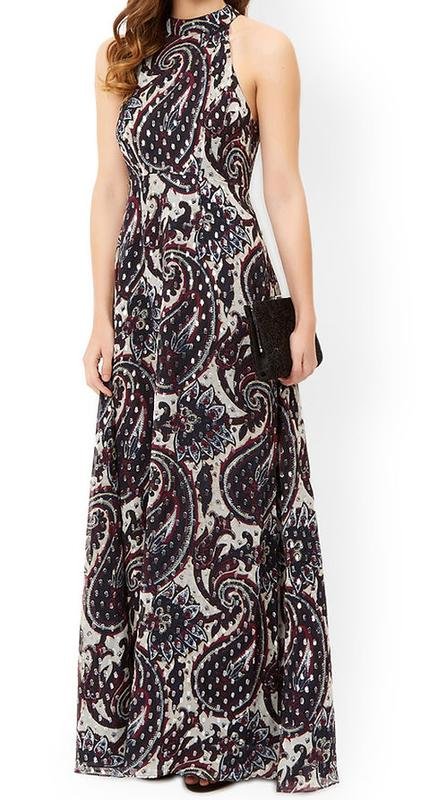 Damen Monsoon Kleid Mehrfarbig Seide S