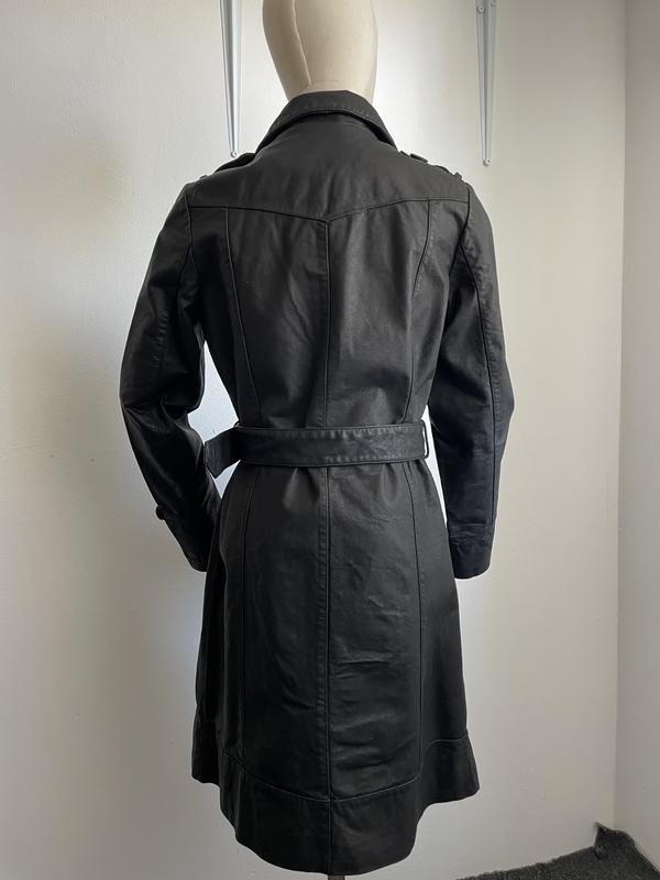 Femme Pepe Jeans Trench Noir Cuir S