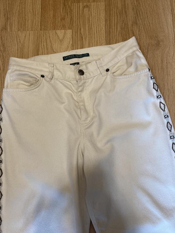 Femme Ralph Lauren Jeans Blanc Coton XS