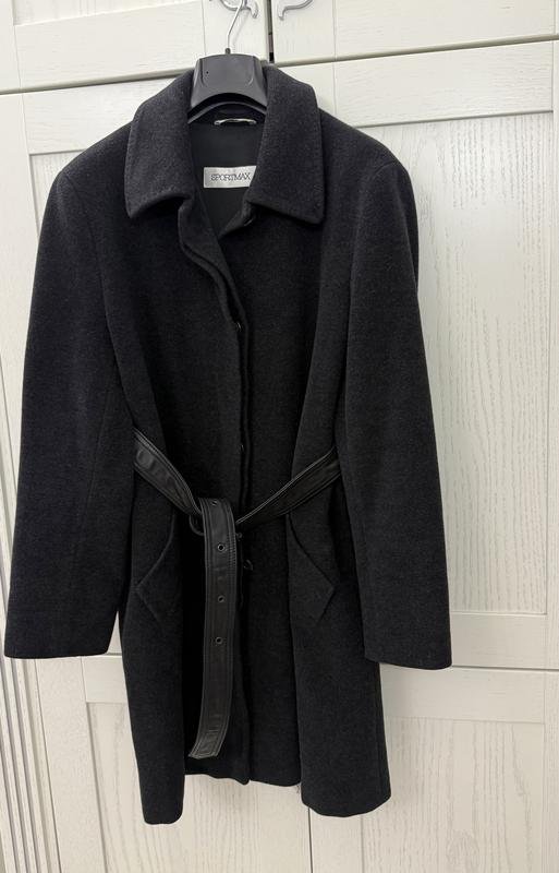 Damen Sportmax Mantel Grau Kaschmir M