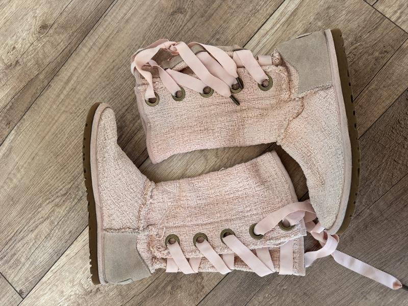 Damen UGG Stiefel Rosa Textil 36