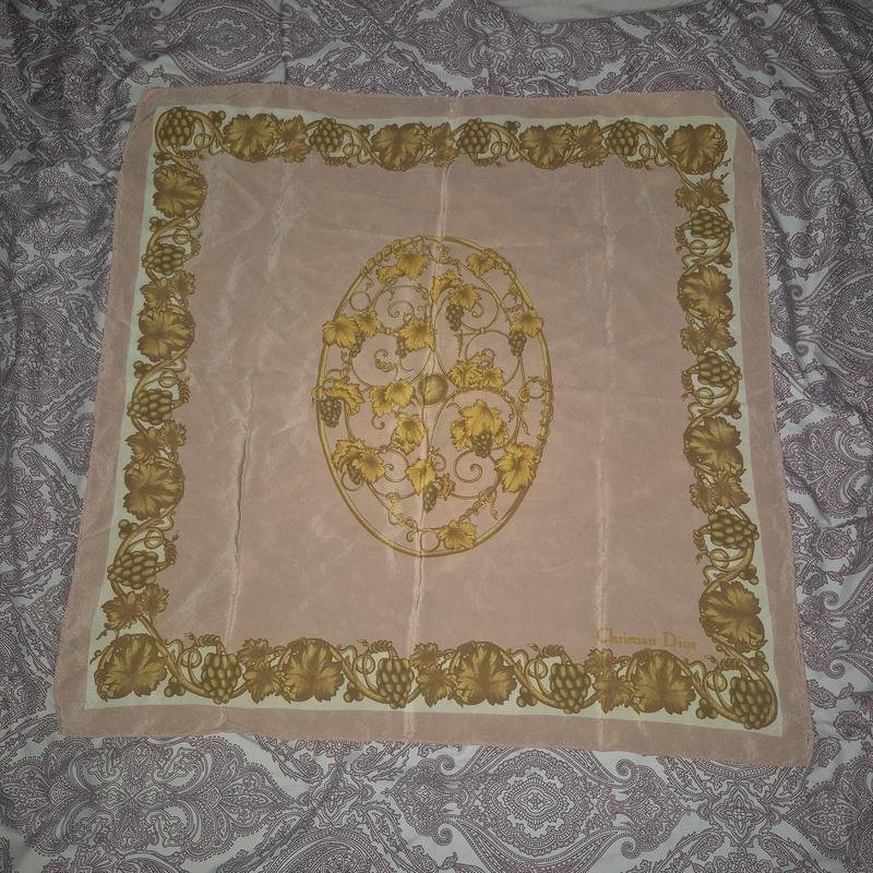 Женский Christian Dior Шарф Жёлтый Шелк