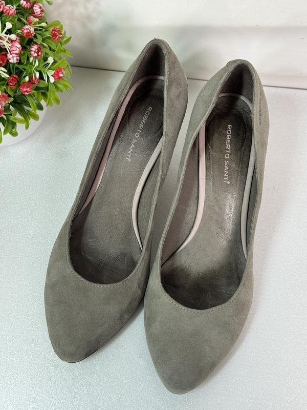 Женские Roberto Santi Туфли Серый Замша 39