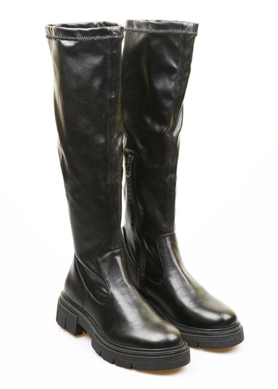 Donna Marco Stivali Alti Neri