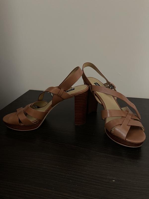 Femme Nine West Talons Marron Cuir Synthétique 38