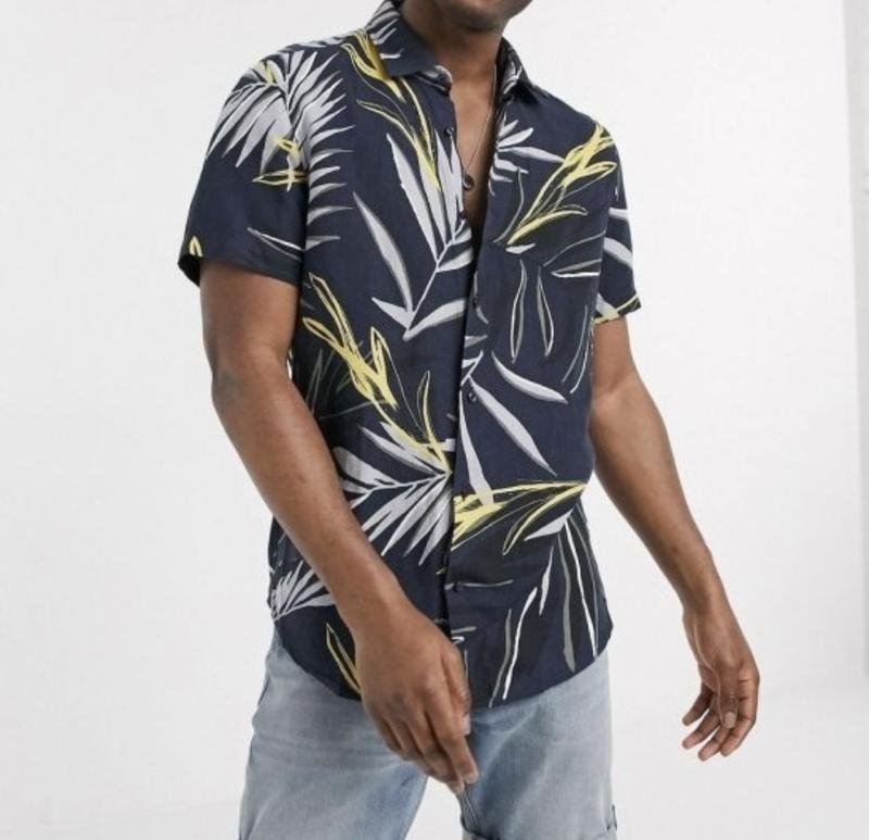 Homme Hugo Boss Chemise Multicolore Viscose L