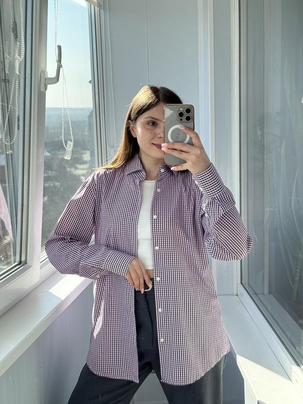 Женская Boss Рубашка Белая Хлопок L-XL