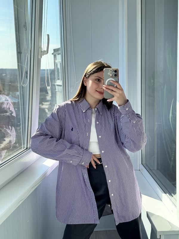 Femme Ralph Lauren Chemise Violet Coton XXL