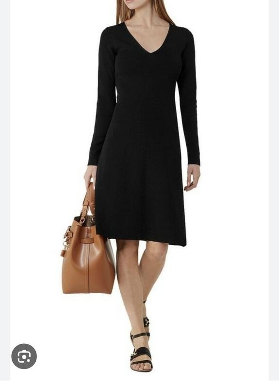 Damen Hugo Boss Kleid Schwarz Viskose XS