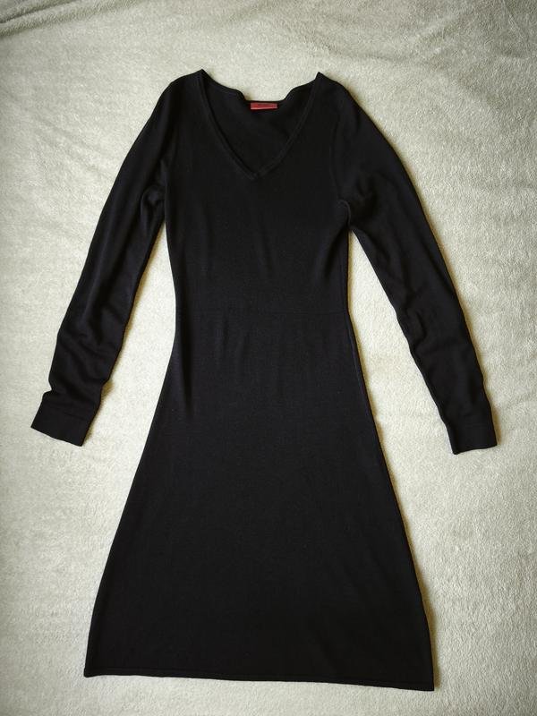 Damen Hugo Boss Kleid Schwarz Viskose XS