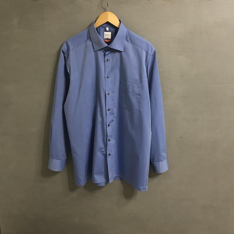 Мужской Olymp Рубашка Голубая Хлопок XXL