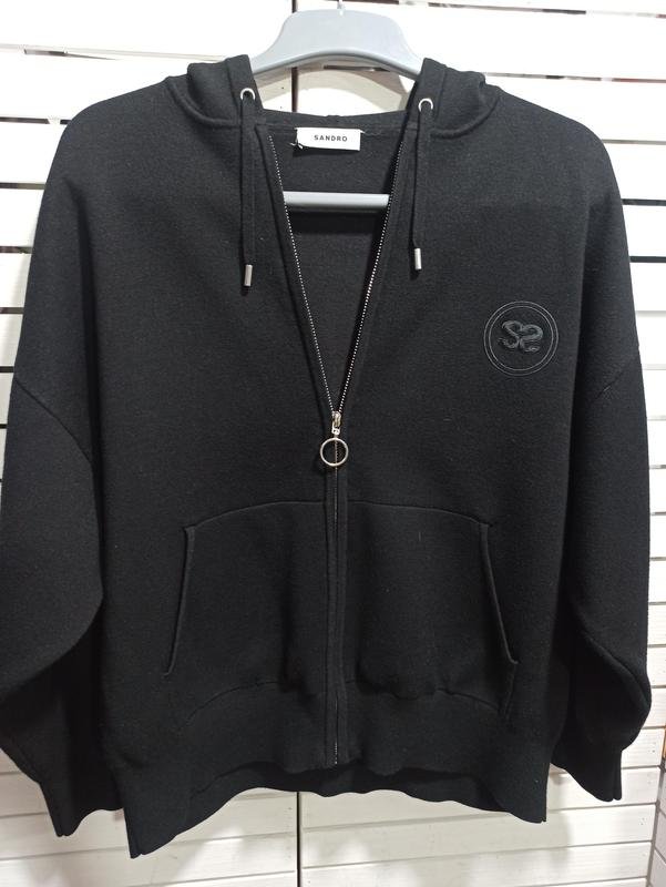 Женский Sandro Paris Свитер Чёрный Вискоза S