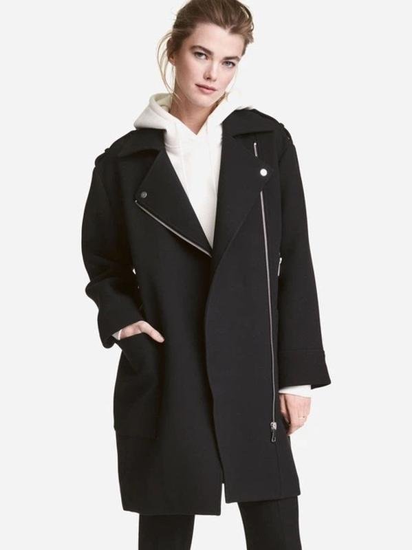 Women Moschino Coat Black Wool L