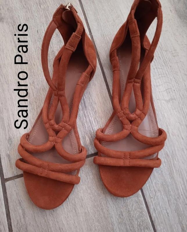 Женские Sandro Paris Босоножки Коричневый Замша 37