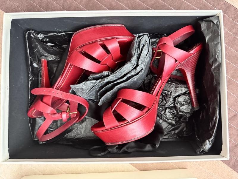 Femme Yves Saint Laurent Talons Framboise Cuir 36