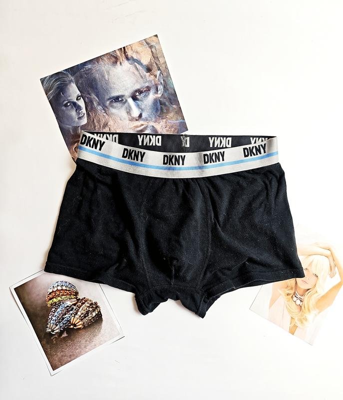 Men DKNY Boxers Black Cotton S