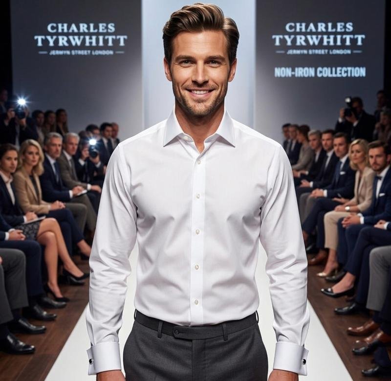 Мужская Charles Tyrwhitt Рубашка Белая Хлопок XL