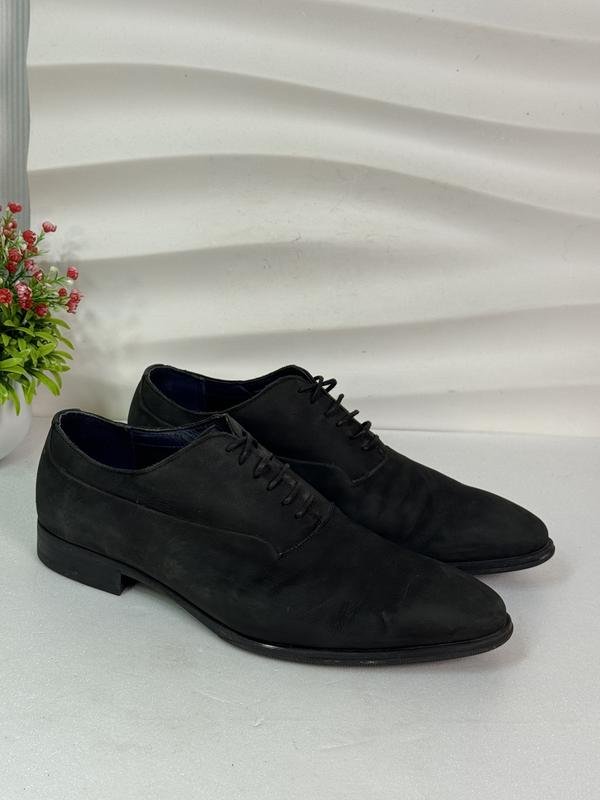 Мужской ZARA Туфли Чёрный Нубук 41