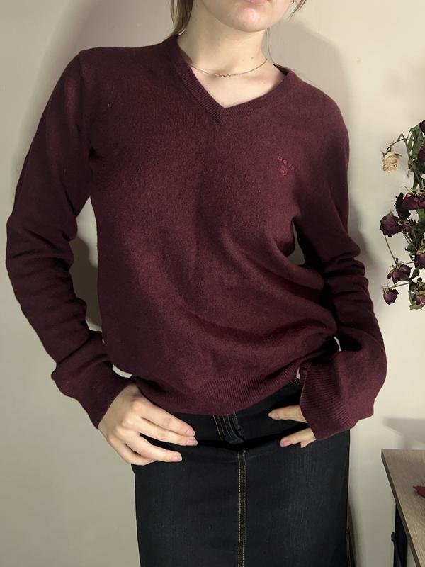 Женский Gant Джемпер Бордовый Шерсть S