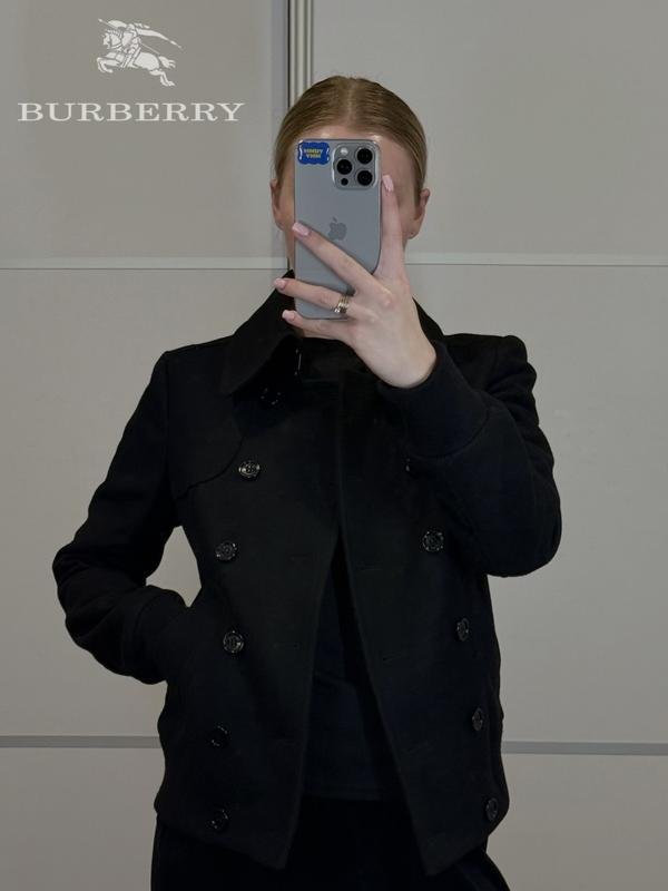 Women Burberry Coat Black  S