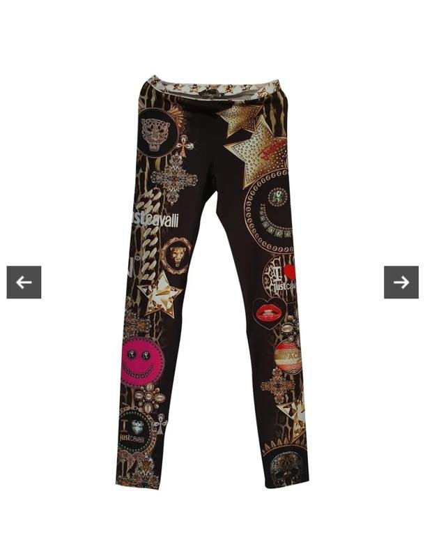 Donna Roberto Cavalli Leggings Neri Poliestere S