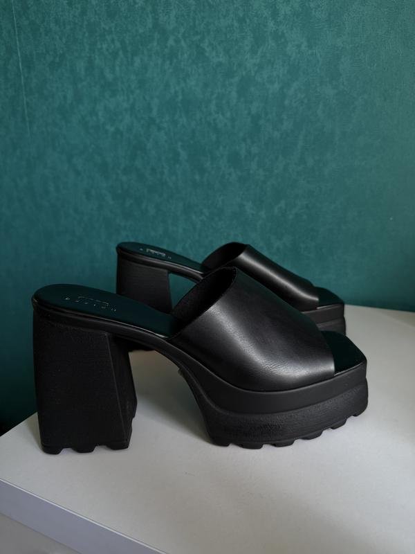 Femme ASOS DESIGN Talons Noir Cuir Écologique 40.5