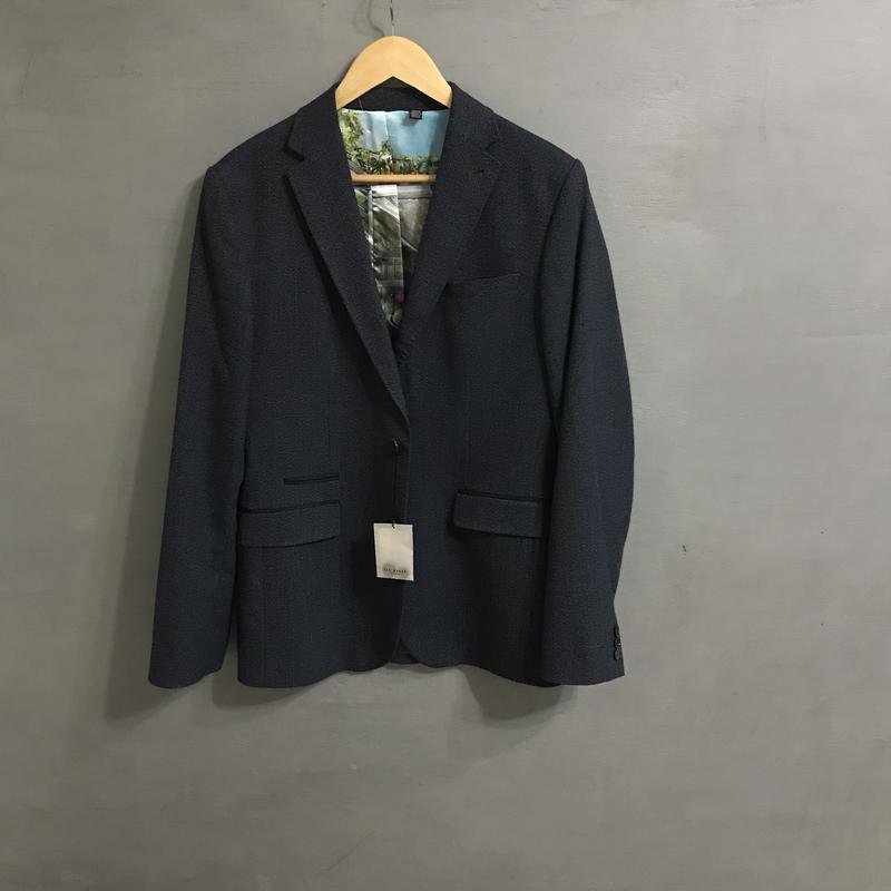 Uomo Ted Baker Blazer Blu Navy Viscosa S