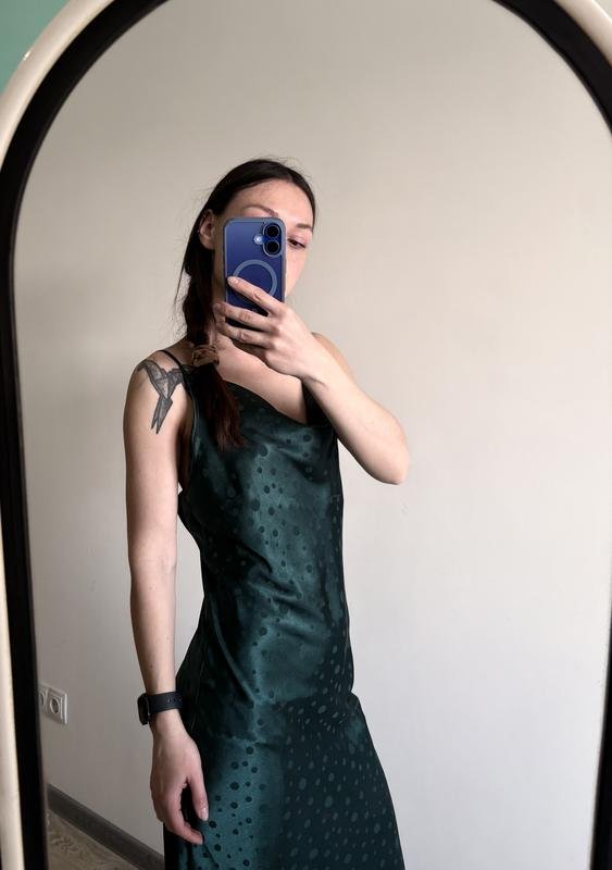 Women New Look Dress Green Polyester S