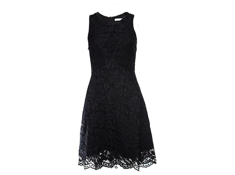 Женское Sandro Paris Платье Чёрное Кружевное S