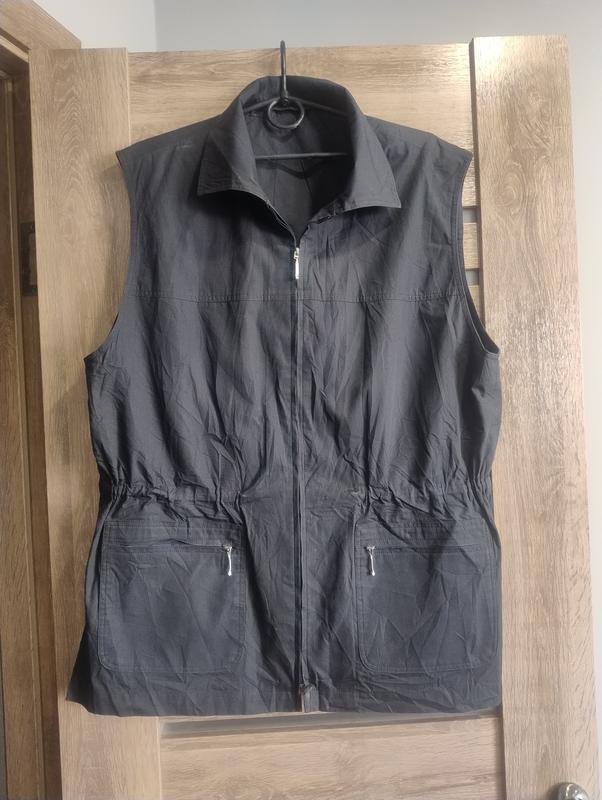 Women Peter Hahn Vest Navy Cotton 48
