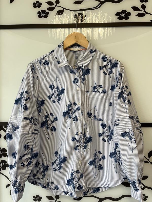 Damen White Stuff Hemd Weiß Blau Gestreift S